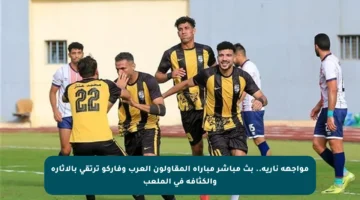 مواجهة نارية.. بث مباشر مباراة المقاولون العرب وفاركو ترتقي بالإثارة والكثافة في الملعب